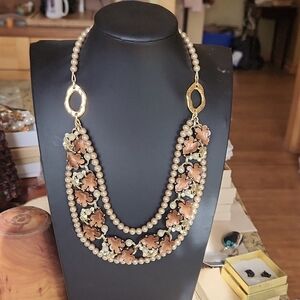 VINTAGE COMPONENTS in contemporary design. Thermoset and Japan pearls.